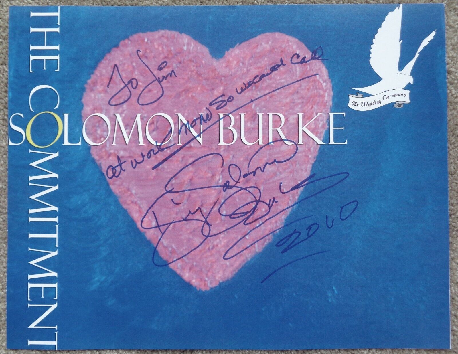 Signed SOLOMON BURKE POSTER In-Person w/proof Commitment Autograph