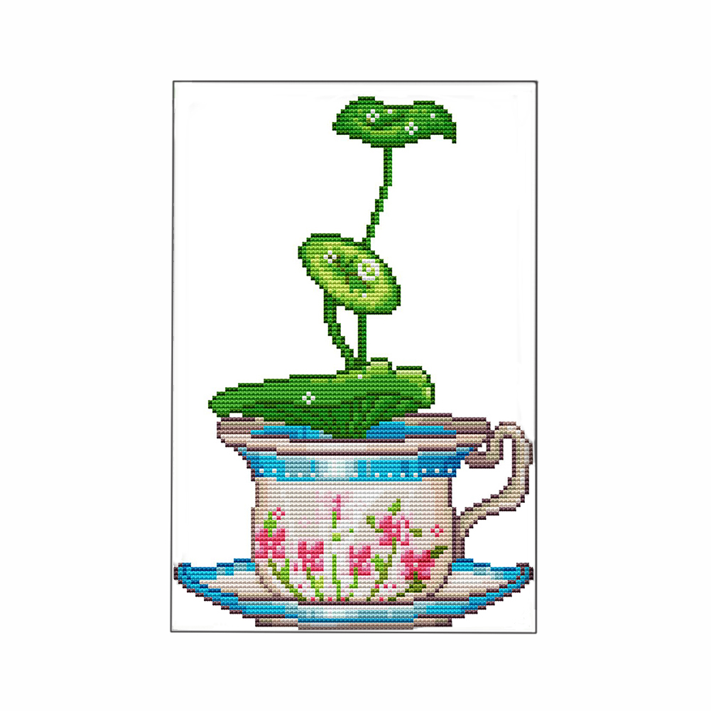 

20*31CM - 14CT Stamped Cross Stitch-Flowers Series, 501 Original