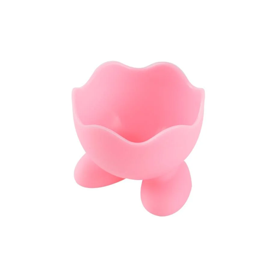 1pc Empty Silicone Egg Holder Cute Cartoon Shaped Non-toxic Anti-fragile Portable Cosmetic Puff Sponge Storage Cup Soft