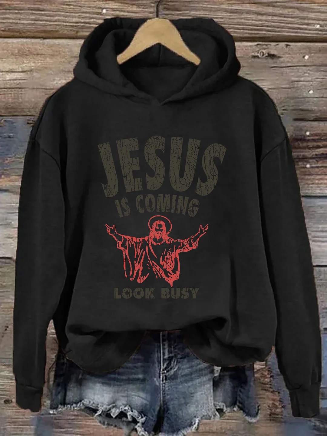Jesus Is Coming Look Busy Hoodie