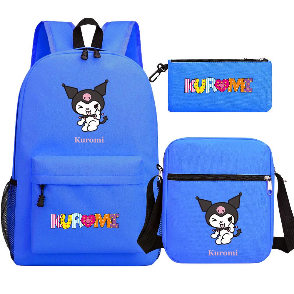 Mayoulove Kuromi Backpack Lightweight Design With Multiple Pockets For School Use-Mayoulove