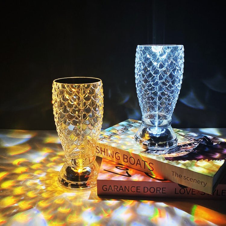 Rechargeable Crystal Fish Scale Night Light - Appledas