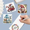 6Pcs DIY Christmas Goblin Diamond Painting Greeting Cards