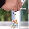 8Pcs DIY Bear Double Sided Special Shaped Diamond Painting Keychains