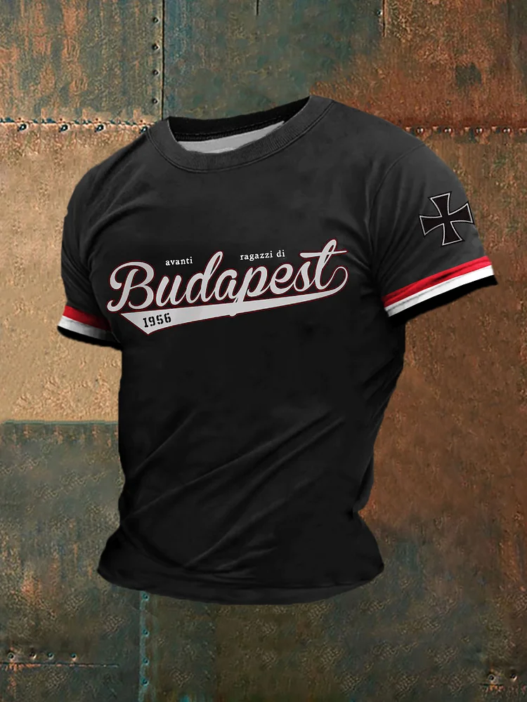 Herren Avanti Ragazzi Bedrucktes Kurzarm-T-Shirt