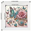 5D DIY Partial Special Shaped Drill Diamond Painting With Frame Kit Rose Decor 19.2x19.2cm