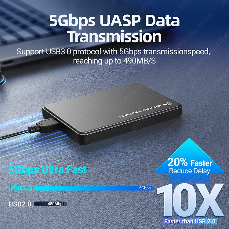 JEYI HDD Enclosure Colors External Hard Drive Case To SATA  5Gbps Hard Disk Enclosure for HDD