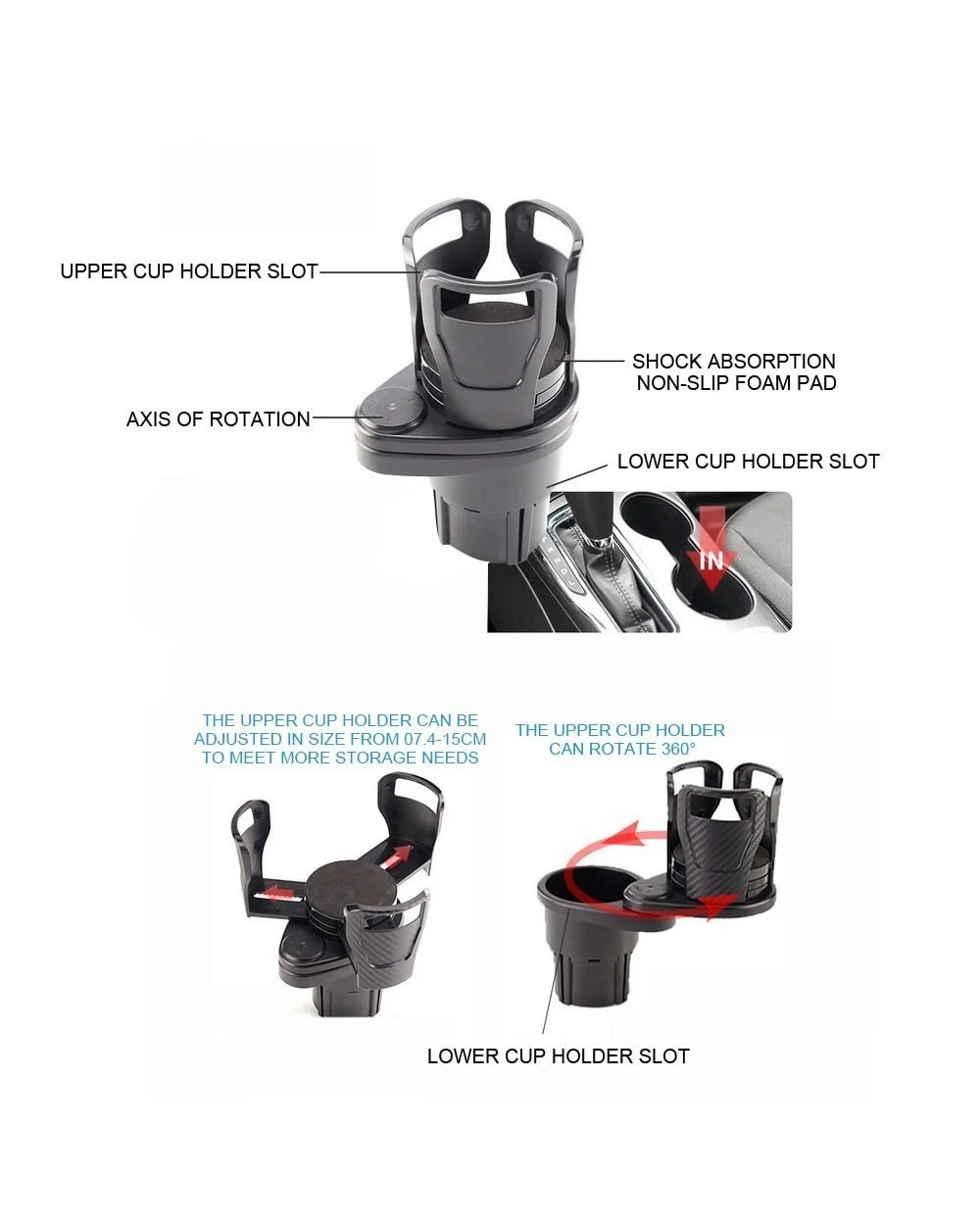 Solar-grass All Purpose Car Cup Holder