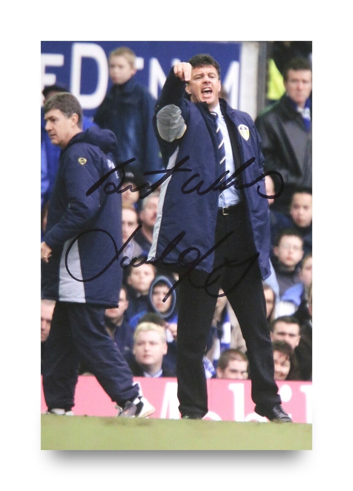 David O'Leary Signed 6x4 Photo Poster painting Arsenal Rep Ireland Leeds Manager Autograph + COA