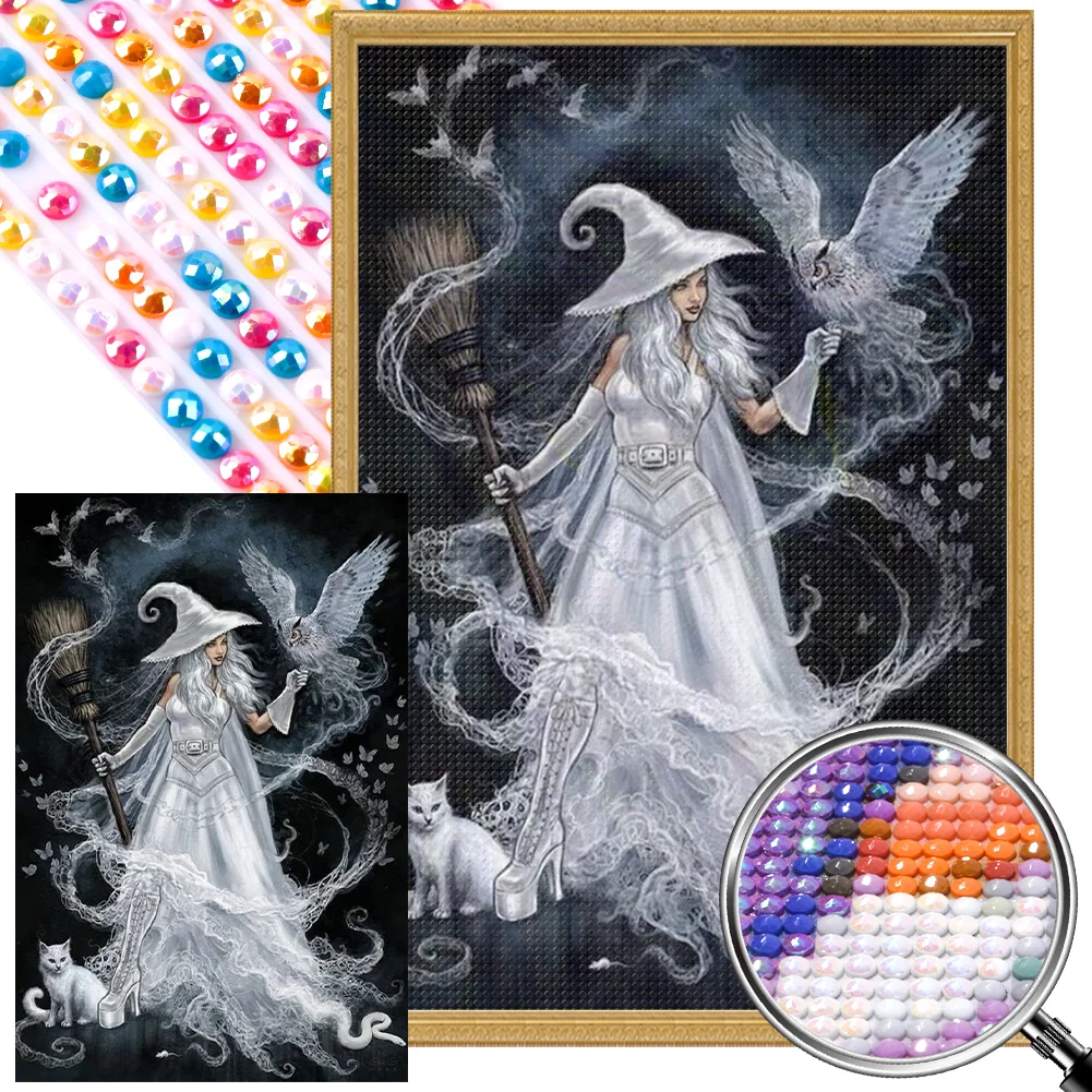 Partial AB Diamond Painting - Full Round Drill - Witch(Canvas|45*65cm)