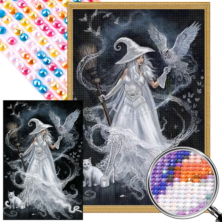 Witch - Full Round (Partial AB Drill) - Diamond Painting(45*65cm)