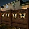 Solar Mandalas Lights Outdoor Waterproof Solar Mandalas Fence Lights Warm White Back Porch Decor for Patio Front Door Yard Deck Stair