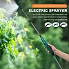 31 Inch Battery Powered Sprayer Wand Rechargeable Electric Sprayer Telescopic Wand with Hose 3 Mist Nozzles for Lawn and Garden