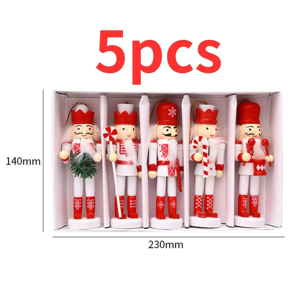 Tegooe Classic Wooden Nutcracker Soldier Miniatures - Christmas Desktop Ornaments