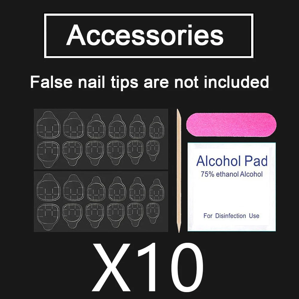 10 Sets/Pack Mixed Solid Colors Coffin Round Square Almond Shape False Nails Full Cover Nail Tips Short Fake Nails Tip Manicure-Nail Inspo