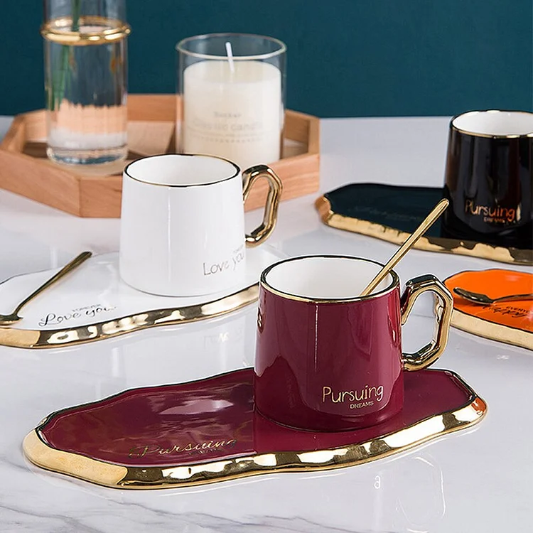 Selected Premium Ceramic Coffee Cup & Saucer Set