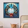 Christmas Wreath-Paint by Numbers Acrylic Painting 40*40CM
