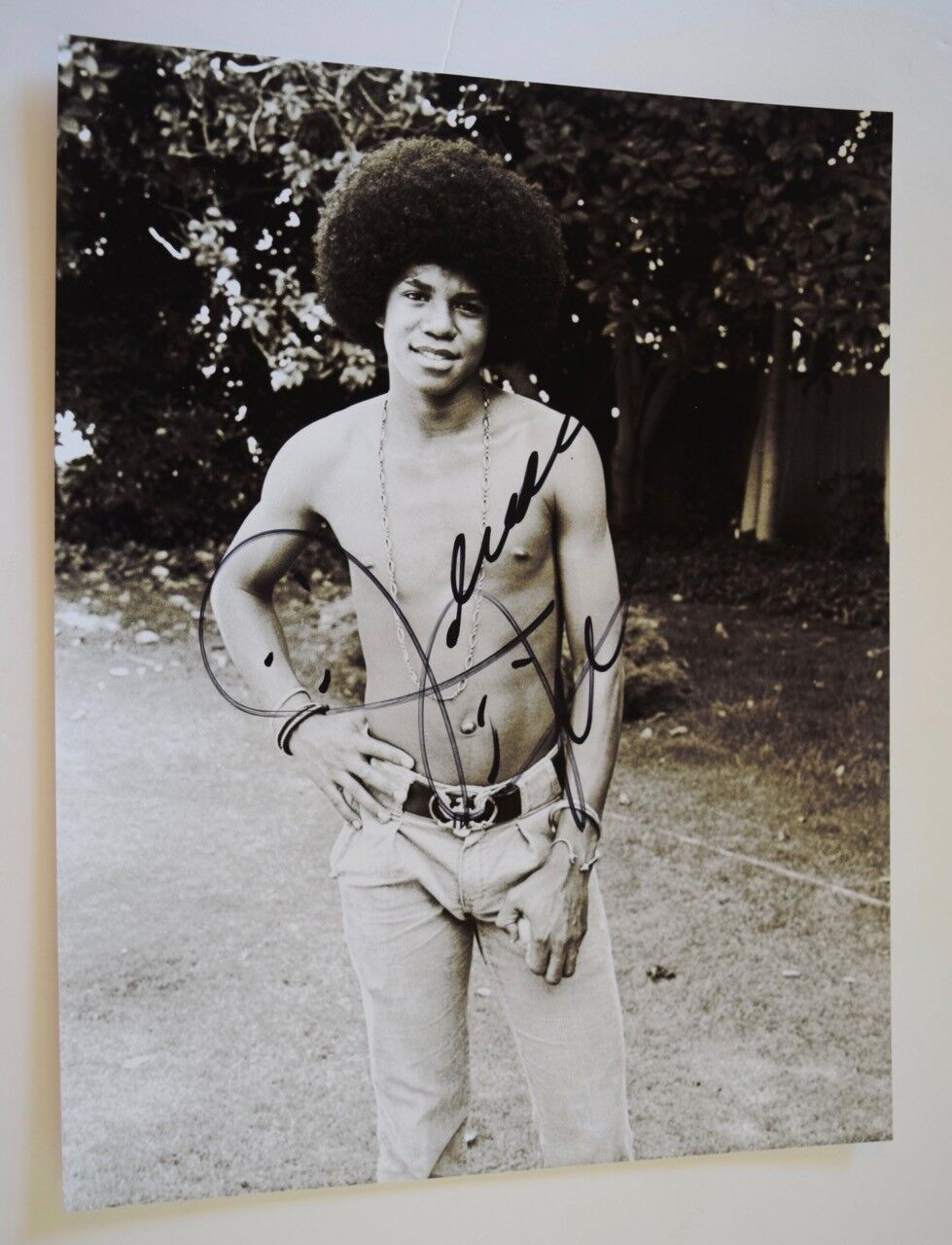 Jermaine Jackson Signed Autographed 11x14 Photo Poster painting The Jackson 5 COA VD