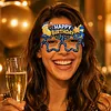 4pcs DIY Rhinestone Diamond Painting Glasses Frame No Lens (BIRTHDAY)