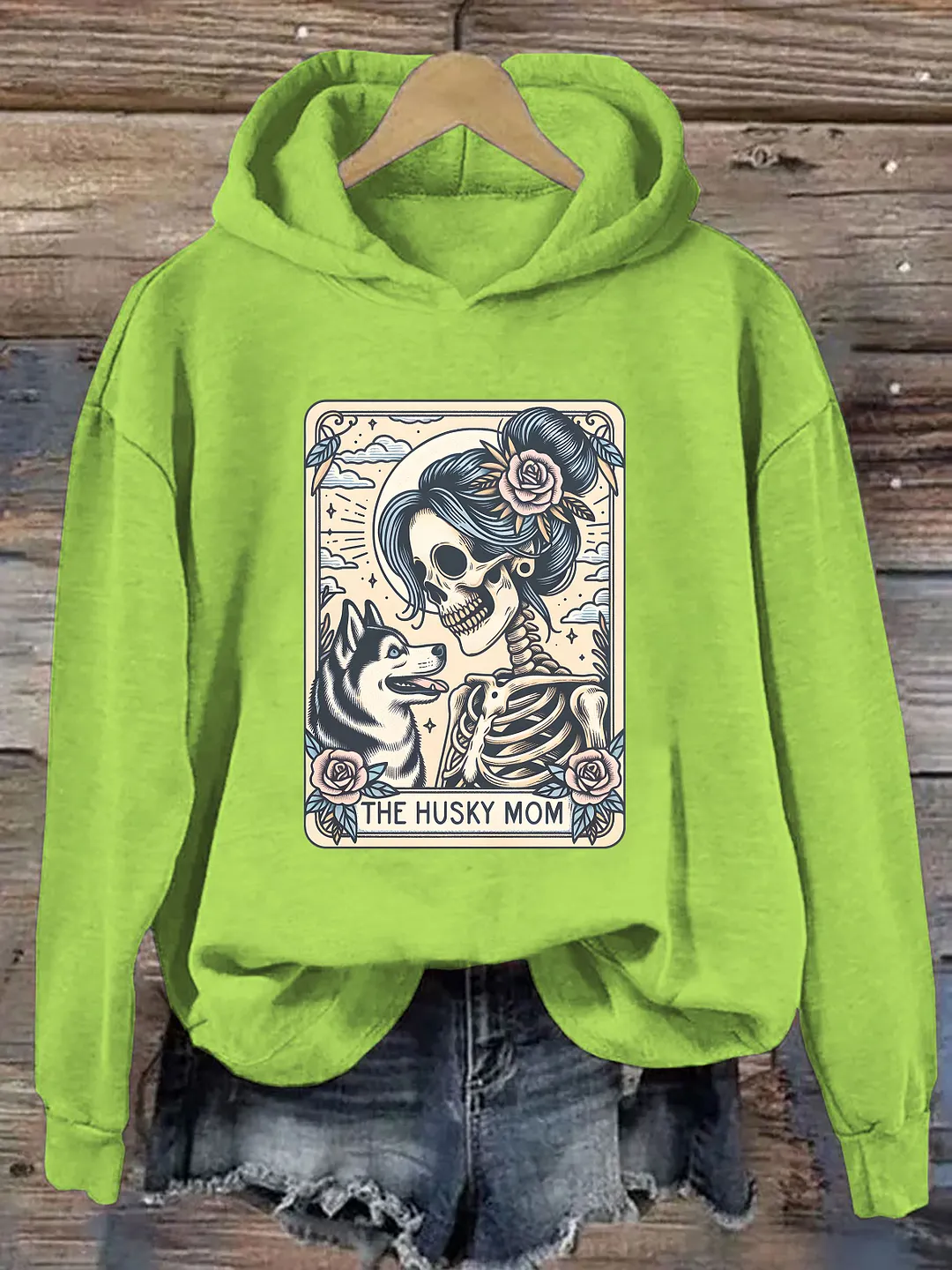 Siberian Husky Mom Tarot Card Hoodie