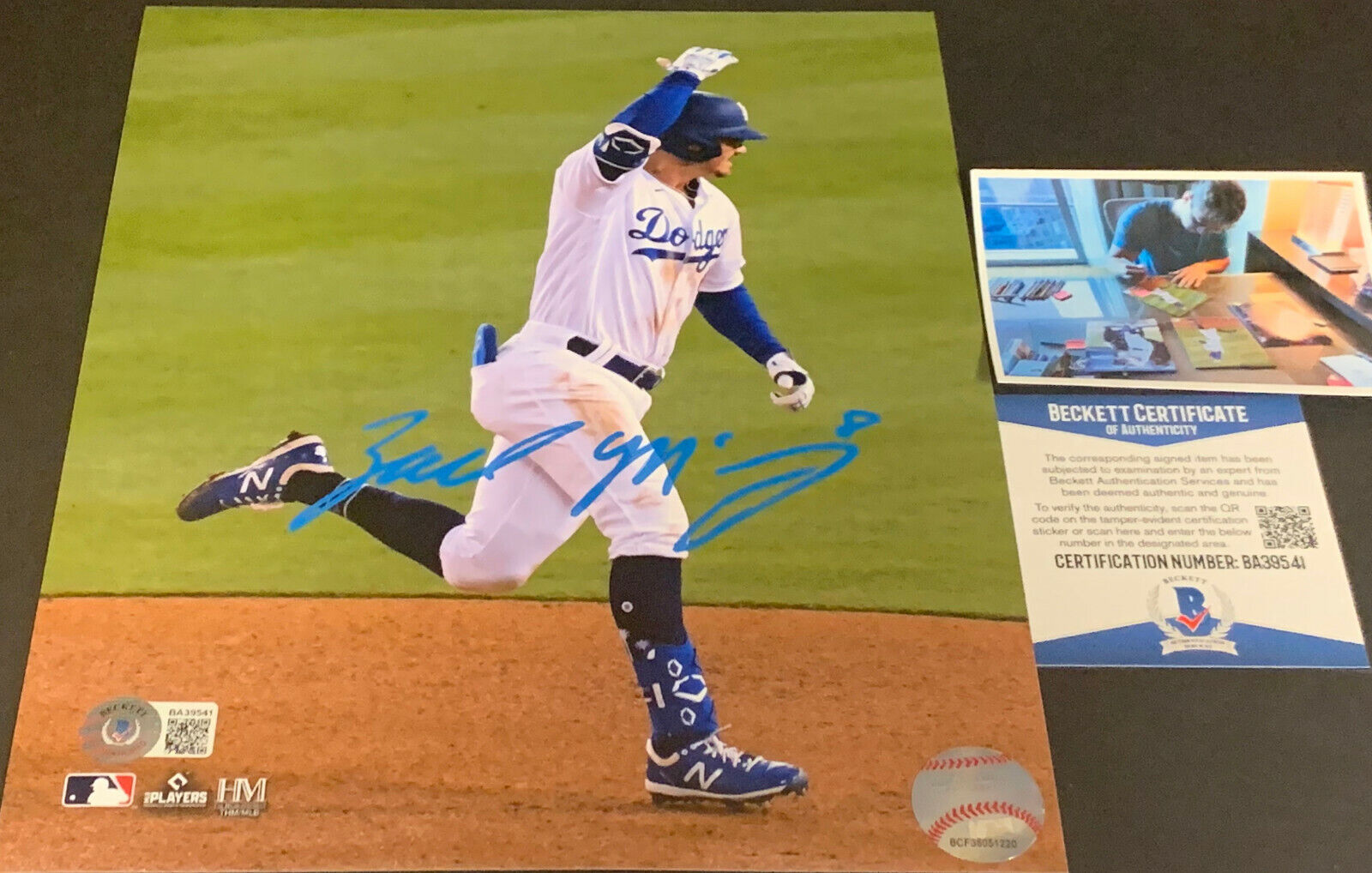 Zach McKinstry Dodgers Auto Signed 8x10 3rd MLB Home Run Beckett COA .