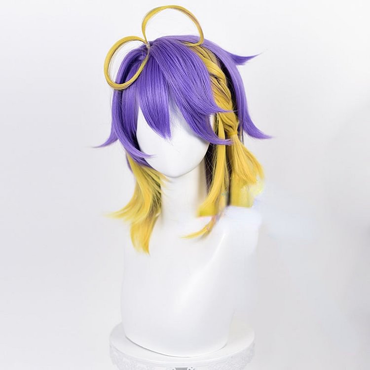 Nijisanji EN Aster Arcadia Two Colors Purple Yellow Wig ON275