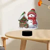 Acryl Weihnachten Schneemann doppelseitig - 5d DIY Bastellampe
