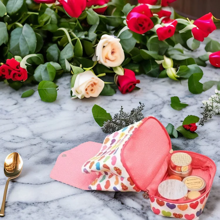 Double Makeup Bag Sewing Template - Include Instructions