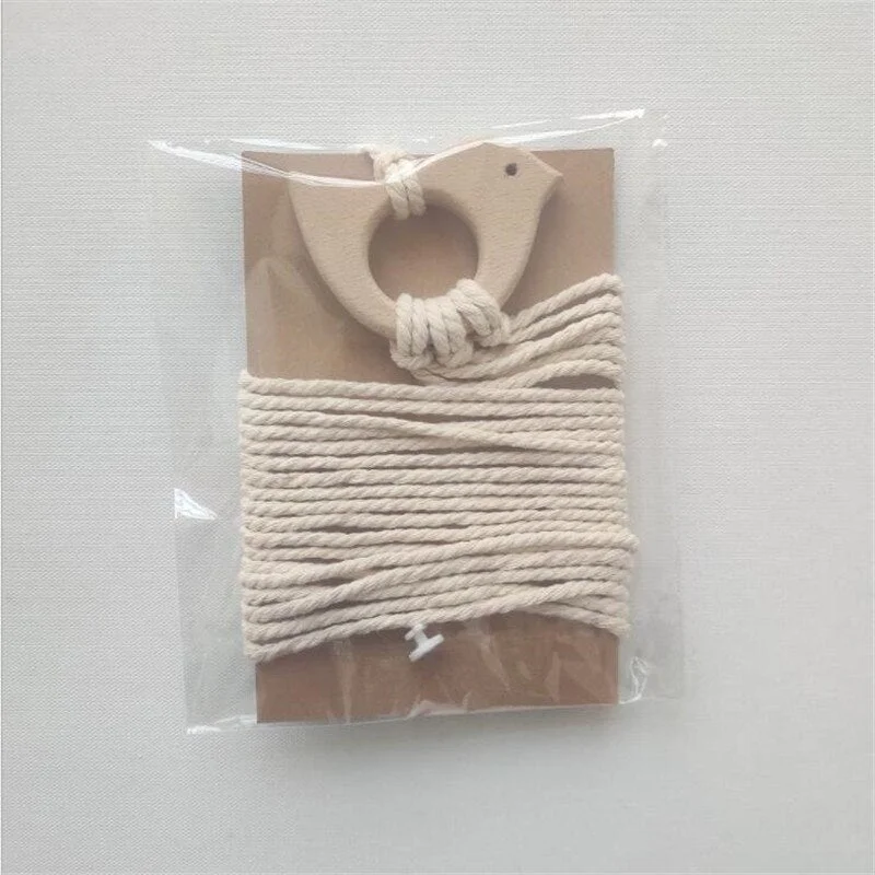 INS Nordic Wooden Baby Hair Clips Holder Cotton Rope Kids Girls Hairpin Storage Belt Photo Organizer Strip Wall Hanging Ornament