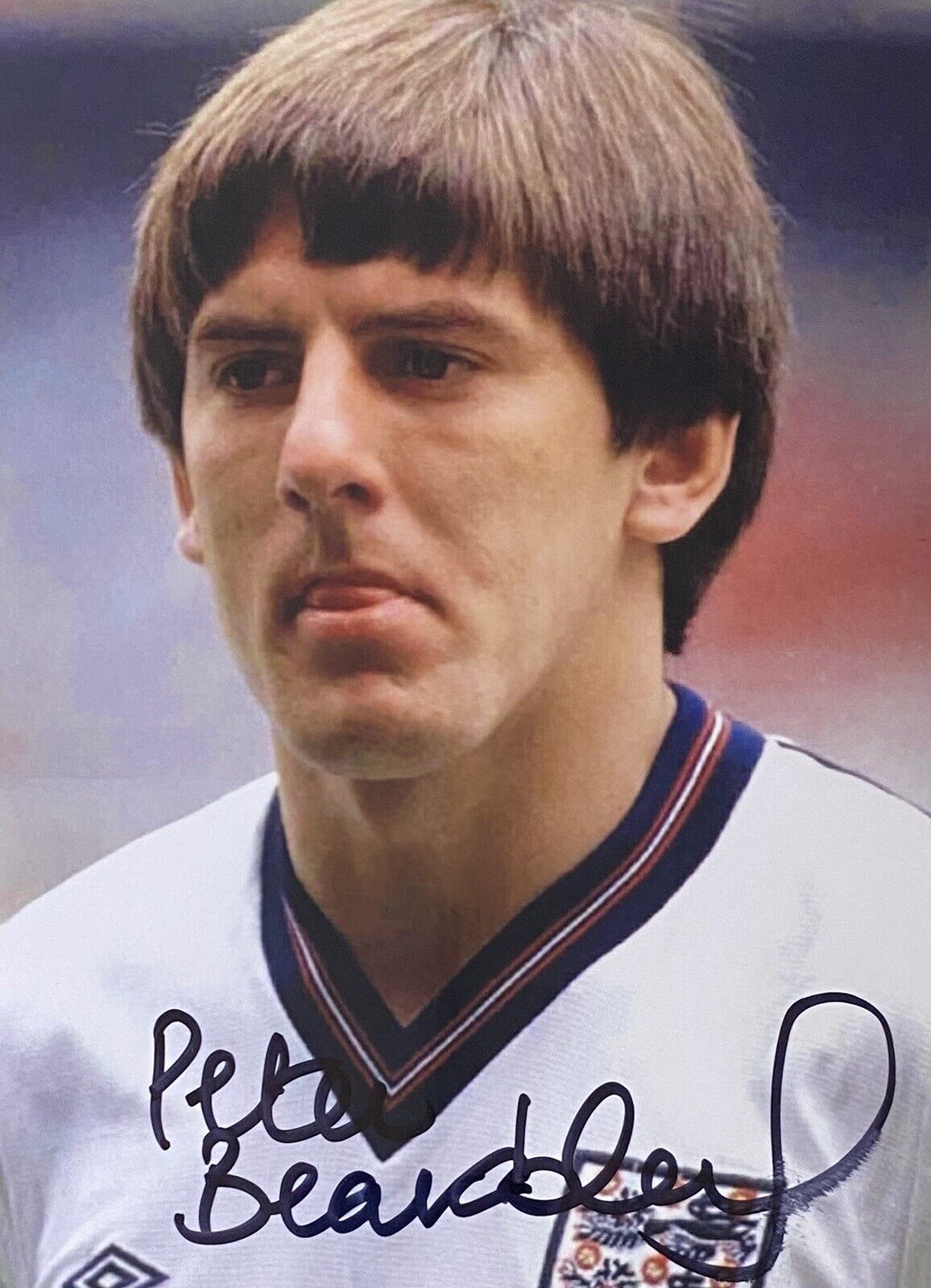 Peter Beardsley Genuine Hand Everton 6X4 Photo Poster painting 2