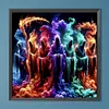 Skelett, komplettes DIY-Rundbohrer, Diamantkunstset, Diamantbemalung, Edelsteinkunst, 50x50cm,