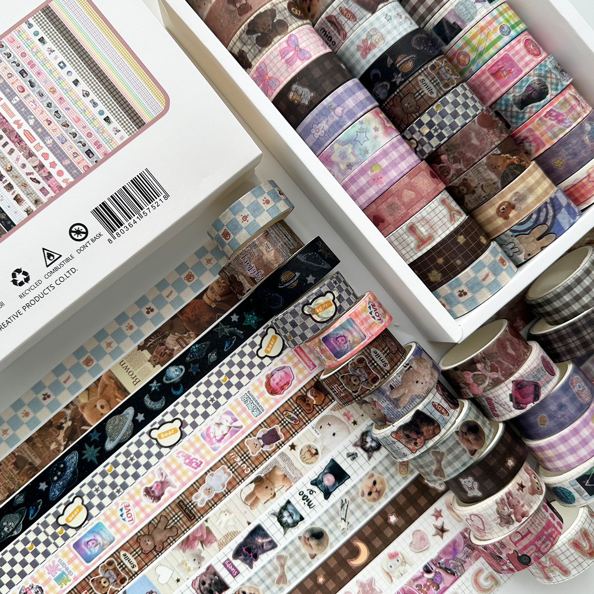 Journalsay 15mm*200cm Vintage Flower Butterfly Landscaping Washi Tape 