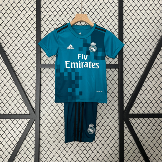 2017-2018 Retro Real Madrid Third Away Kids Kit Football Shirt Thai Quality