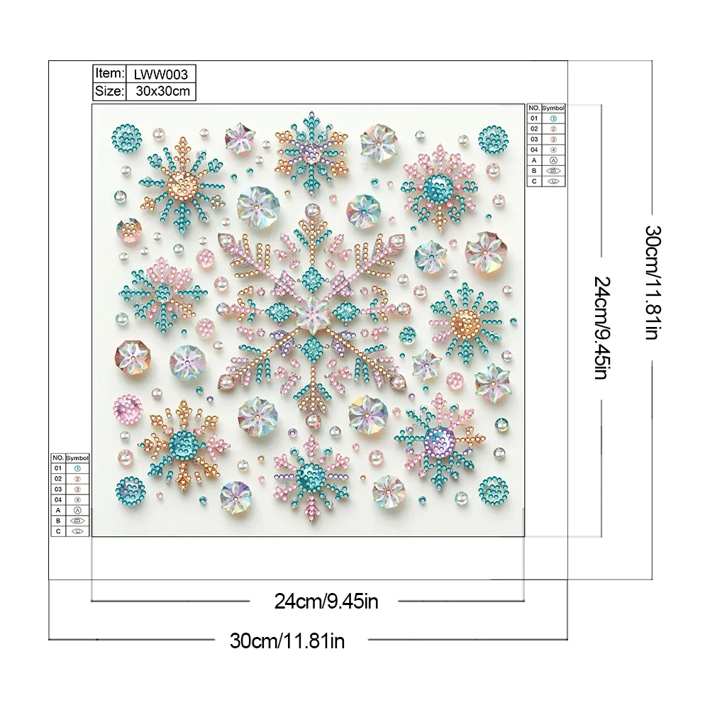 Snowflake1 - Partial Special Shaped Drill Diamond Painting Kits (Canvas|30*30cm)