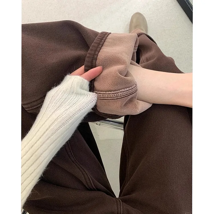 Wide Leg Denim Jeans Casual Women's Trousers