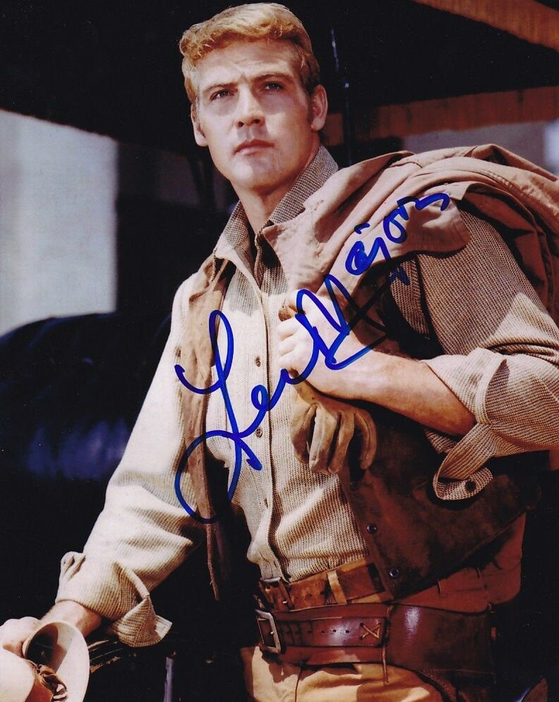 Lee majors signed autographed the big valley heath barkley Photo Poster painting