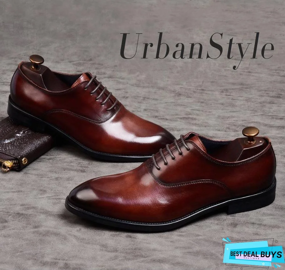 Men Formal Shoes Genuine Leather Italian Designer Shoes