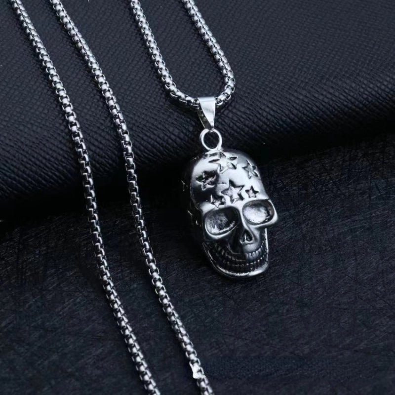 Minimalist Skull Stainless Steel Halloween Men’S Pendant Necklace