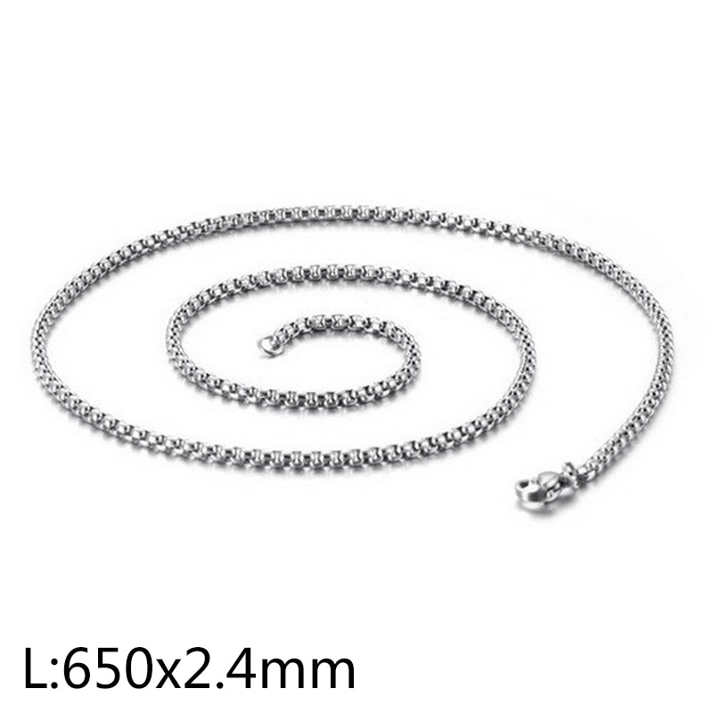 Minimalist Geometric Titanium Steel Chain 18K Gold Plated Unisex Necklace