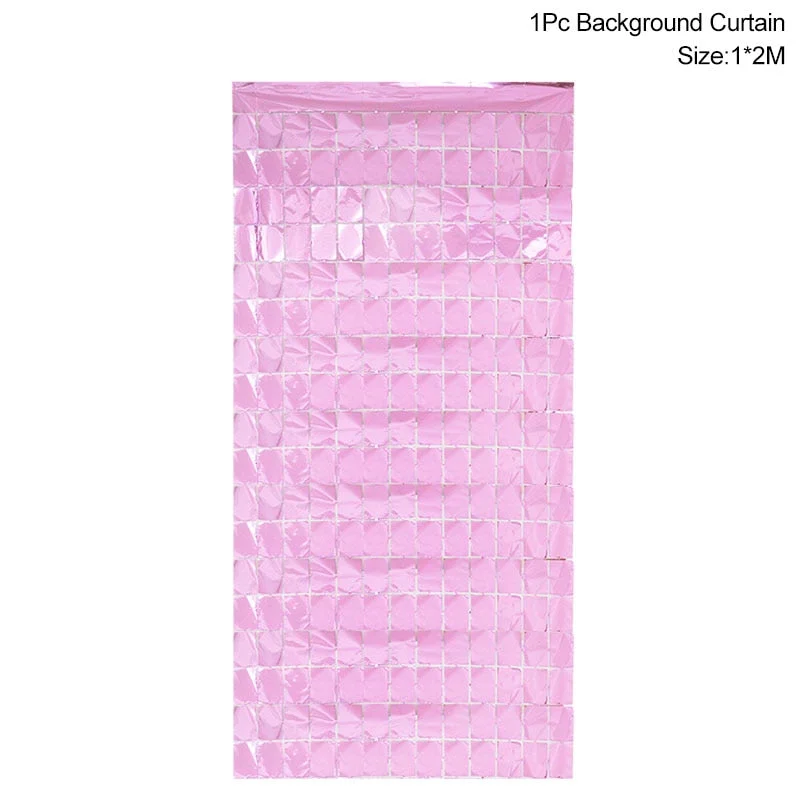 Party Background Curtain Glitter Backdrop Wedding Decoration Baby Shower Adult Kids Birthday Party Wall Sequin Foil Curtain 2x1M