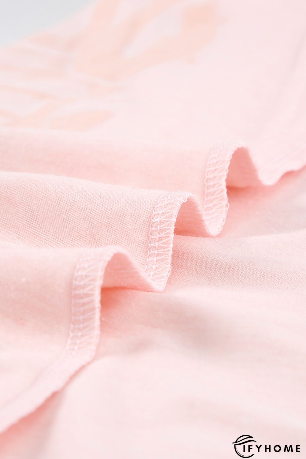 Pink SUNNY DAYS AHEAD Graphic Print Short Sleeve T-shirt | IFYHOME