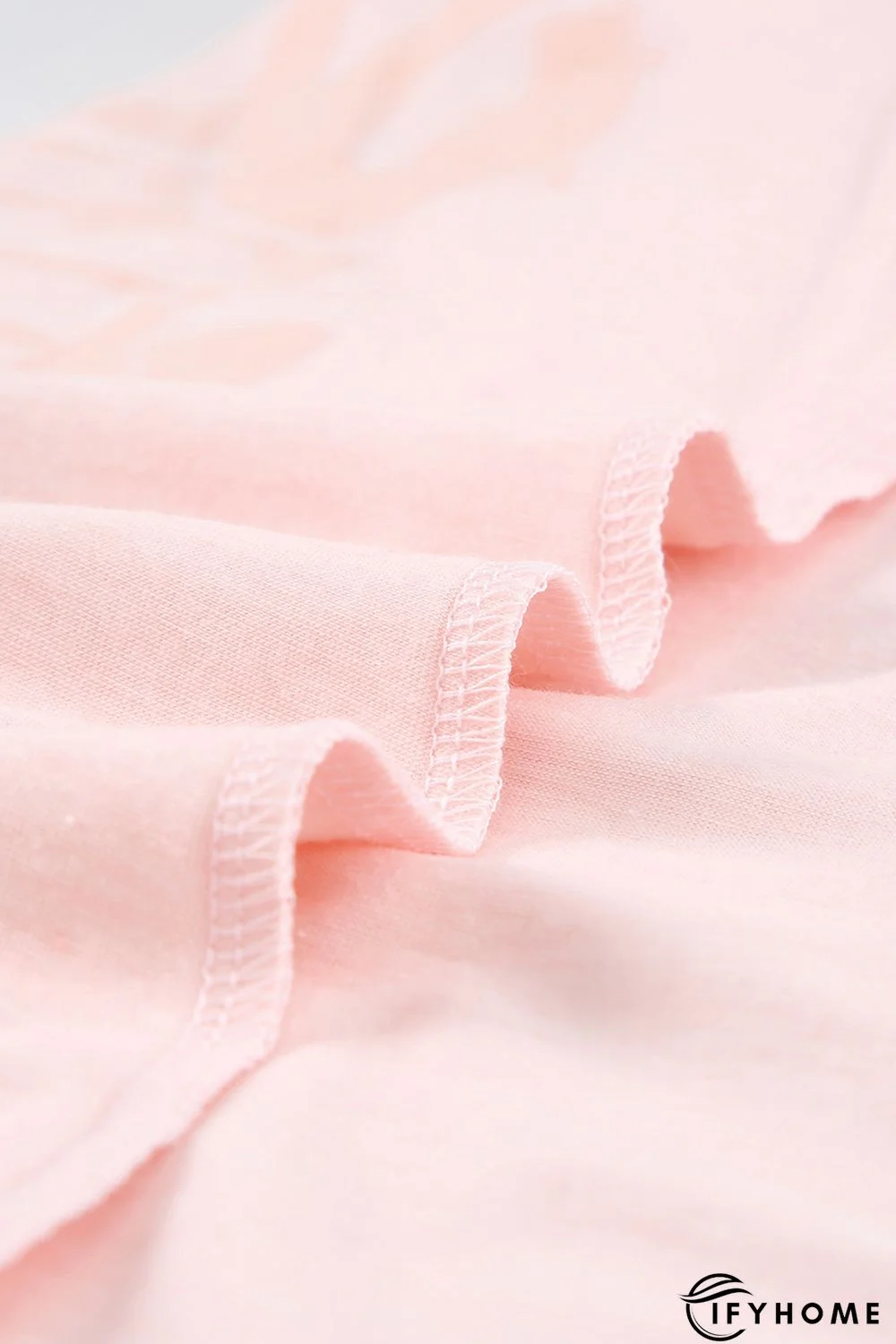 Pink SUNNY DAYS AHEAD Graphic Print Short Sleeve T-shirt | IFYHOME