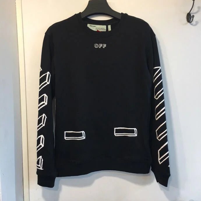 Off White Winter 3D Simple AllMatch Fashion Street Pullover Sweater for Men and Women Owt