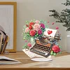 Acrylic Typewriter And Roses - 5D DIY Craft Ornament