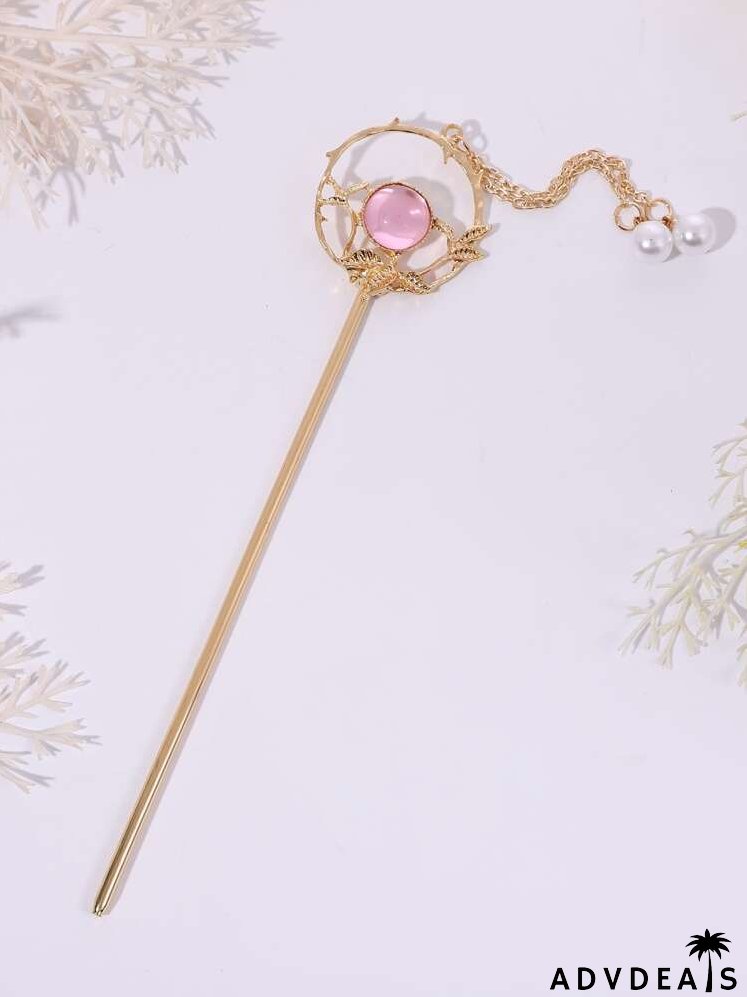 Faux Pearl Pendant Hair Pin