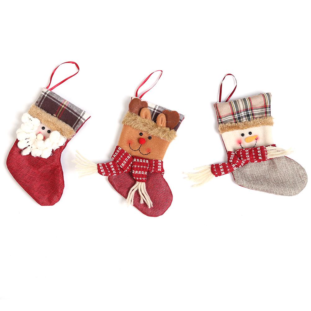 

Christmas Socks Soft Cute Children Candy Gifts Bag Pendant Home Party Decor, Christmas elk, 501 Original