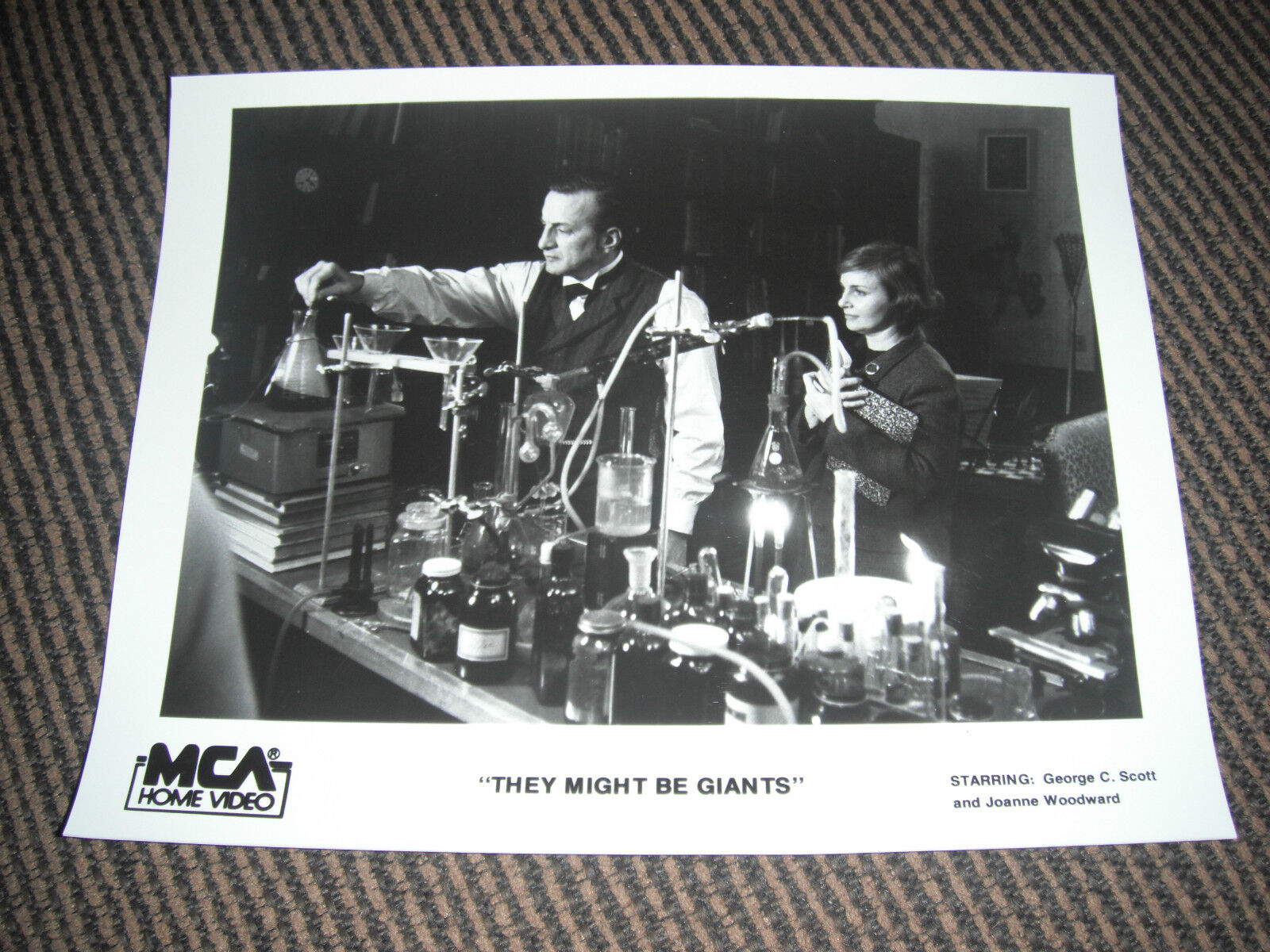 They Might Be Giants George C Scott B&W 8x10 Promo Photo Poster painting Original Lobby 1971