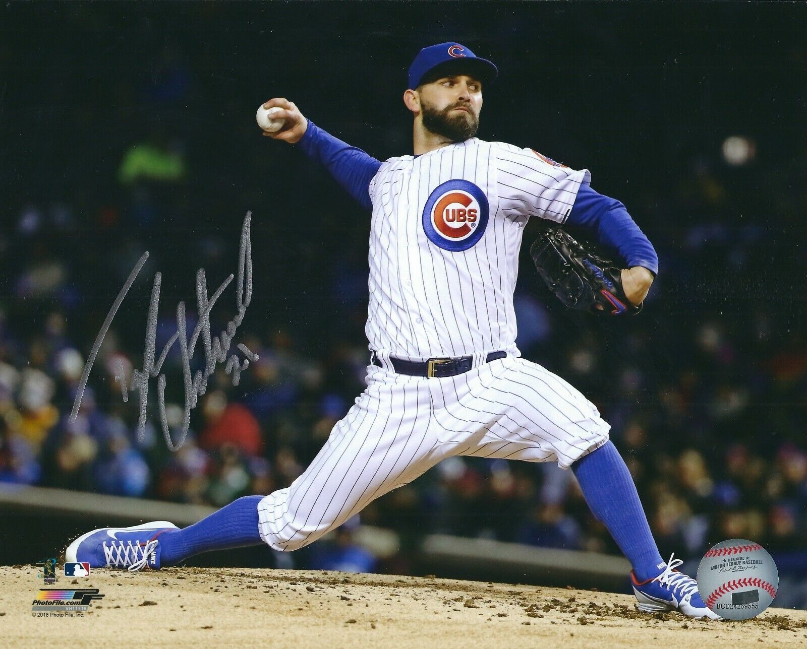 Signed 8x10 TYLER CHATWOOD Chicago Cubs Autographed Photo Poster painting - w/COA