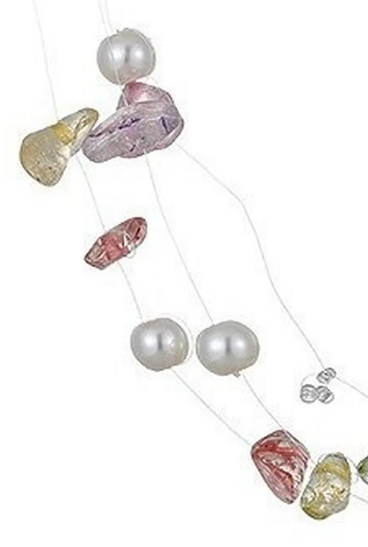 Pearl Layered Necklace Women's Collarbone Chain for Spring & Summer