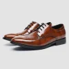 Men's Brown Wing Tip Derby Shoes